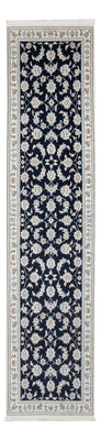 Tapis de couloir Tapis persan - Nain - Premium - 304 x 81 cm - bleu foncé