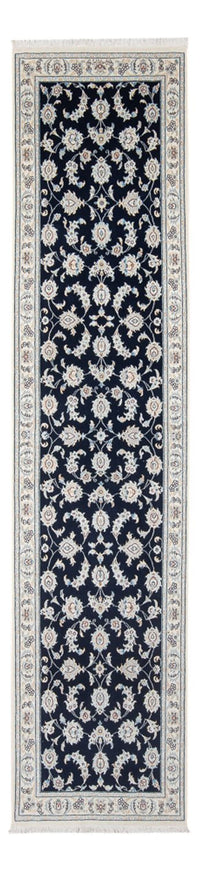 Tapis de couloir Tapis persan - Nain - Premium - 304 x 81 cm - bleu foncé