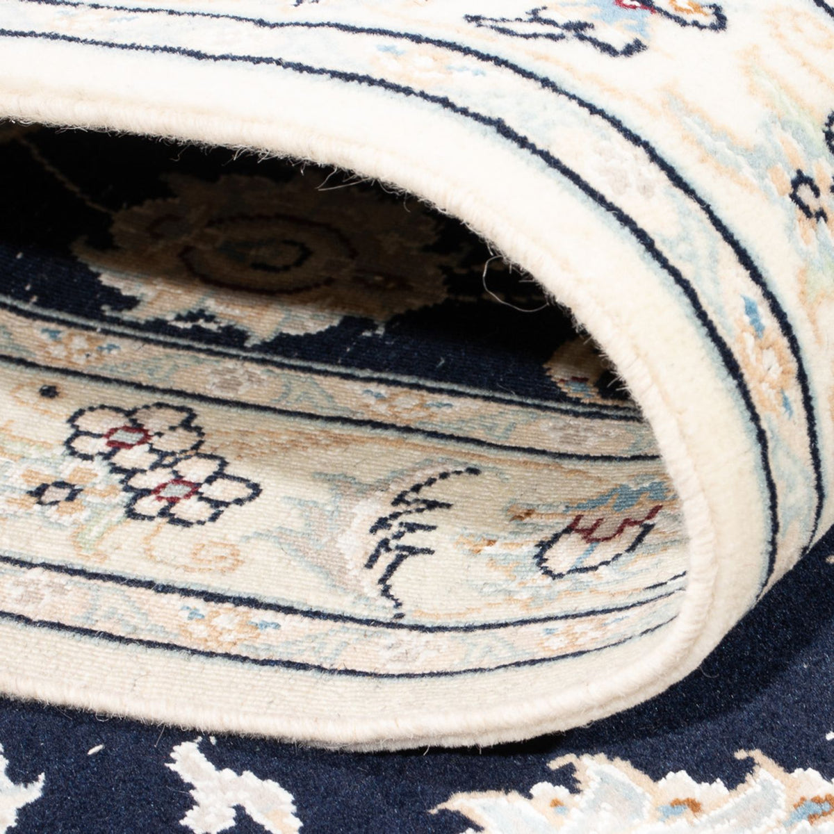 Tapis de couloir Tapis persan - Nain - Premium - 304 x 81 cm - bleu foncé