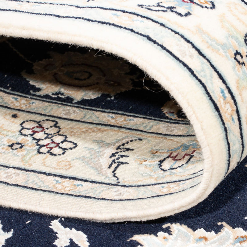 Tapis de couloir Tapis persan - Nain - Premium - 304 x 81 cm - bleu foncé