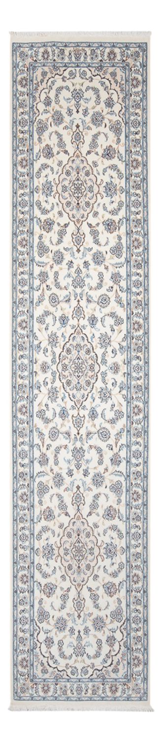 Tapis de couloir Tapis persan - Nain - Premium - 345 x 84 cm - crème