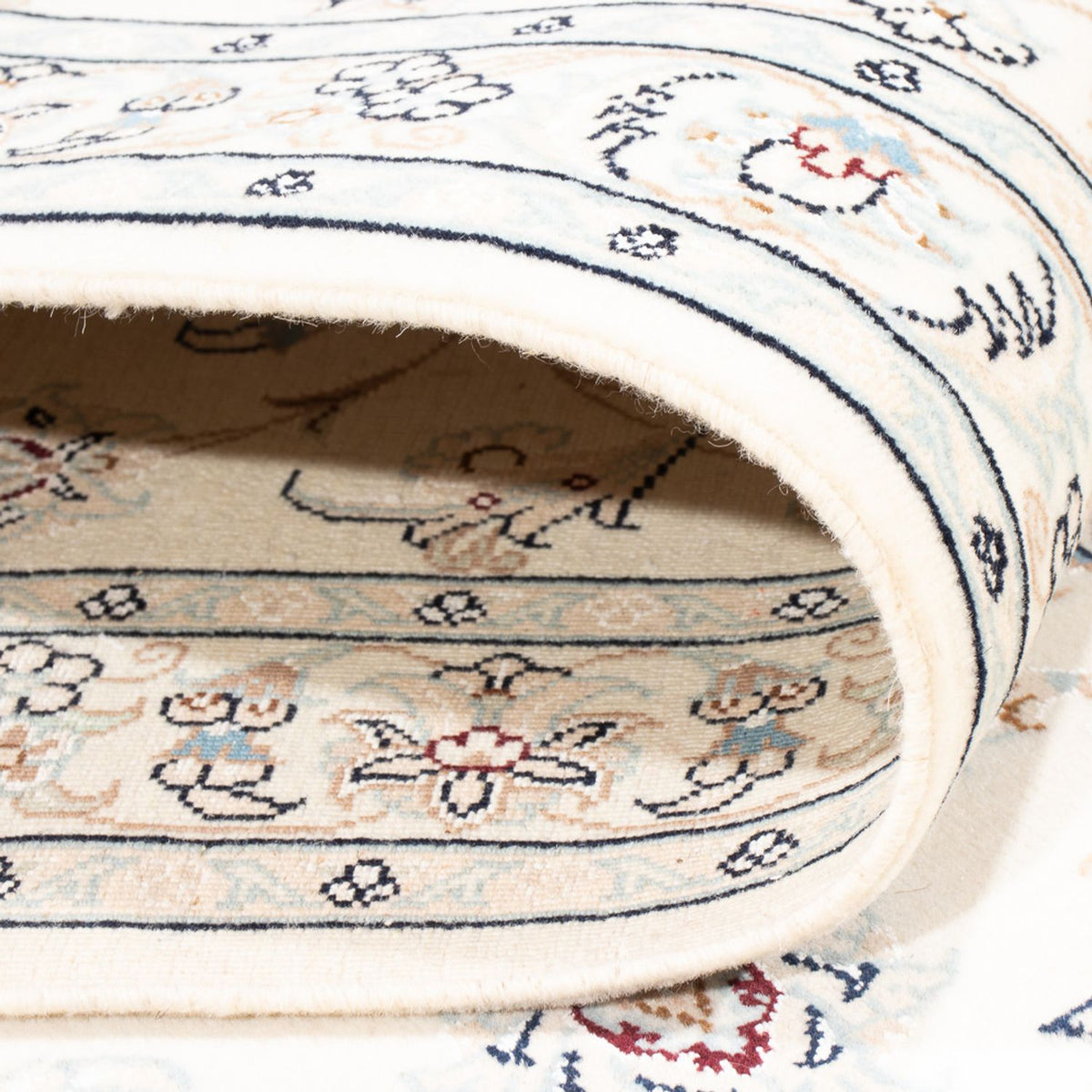 Tapis de couloir Tapis persan - Nain - Premium - 301 x 85 cm - crème