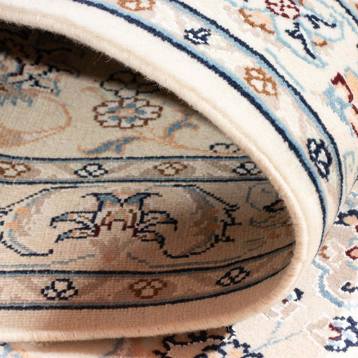 Tapis de couloir Tapis persan - Nain - Premium - 297 x 81 cm - crème