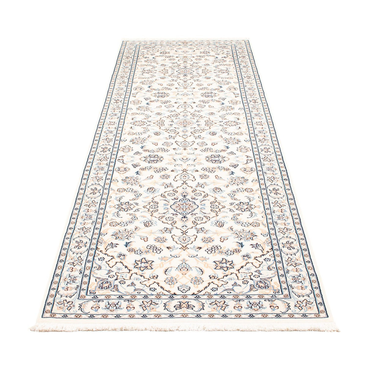 Tapis de couloir Tapis persan - Nain - Premium - 297 x 81 cm - crème
