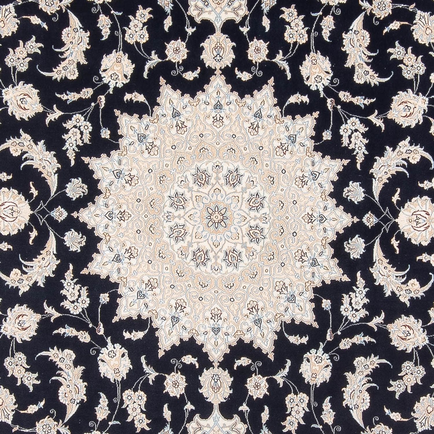 Tapis persan - Nain - Premium - 345 x 247 cm - bleu foncé