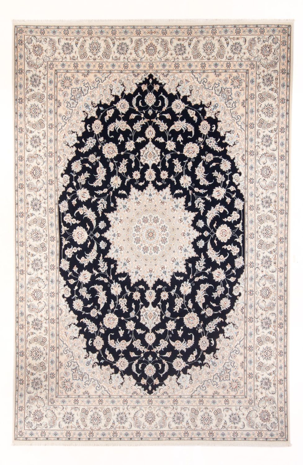 Tapis persan - Nain - Premium - 347 x 247 cm - bleu foncé