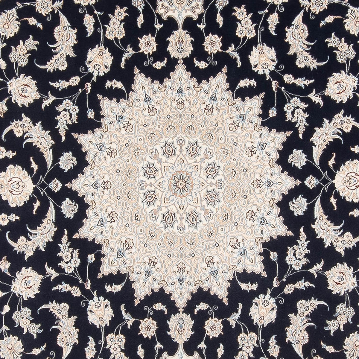 Tapis persan - Nain - Premium - 347 x 247 cm - bleu foncé