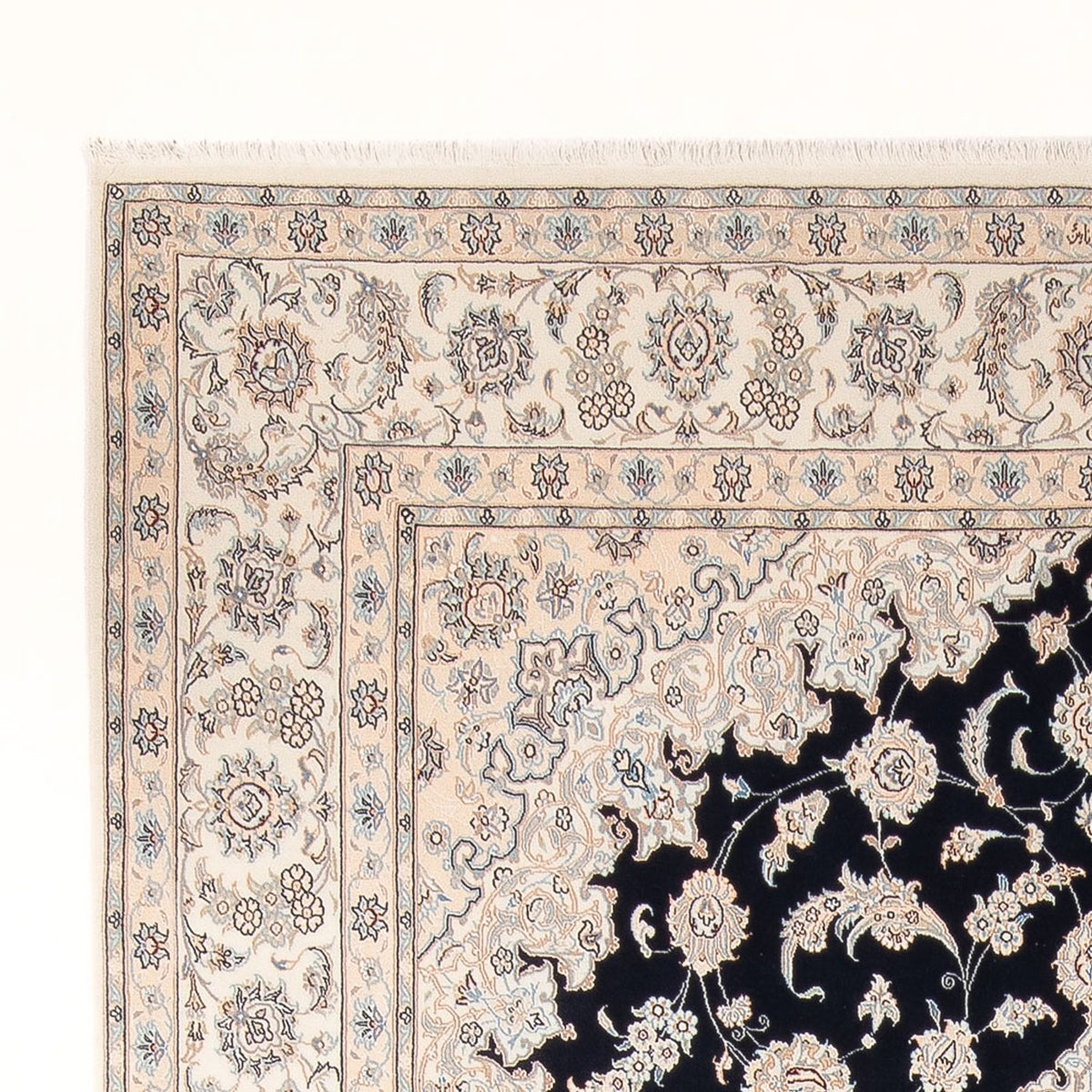 Tapis persan - Nain - Premium - 347 x 247 cm - bleu foncé