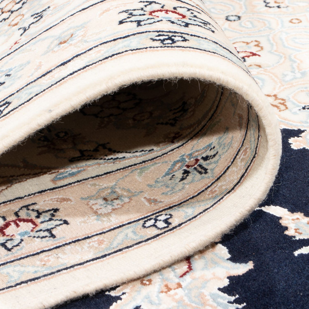 Tapis persan - Nain - Premium - 347 x 247 cm - bleu foncé