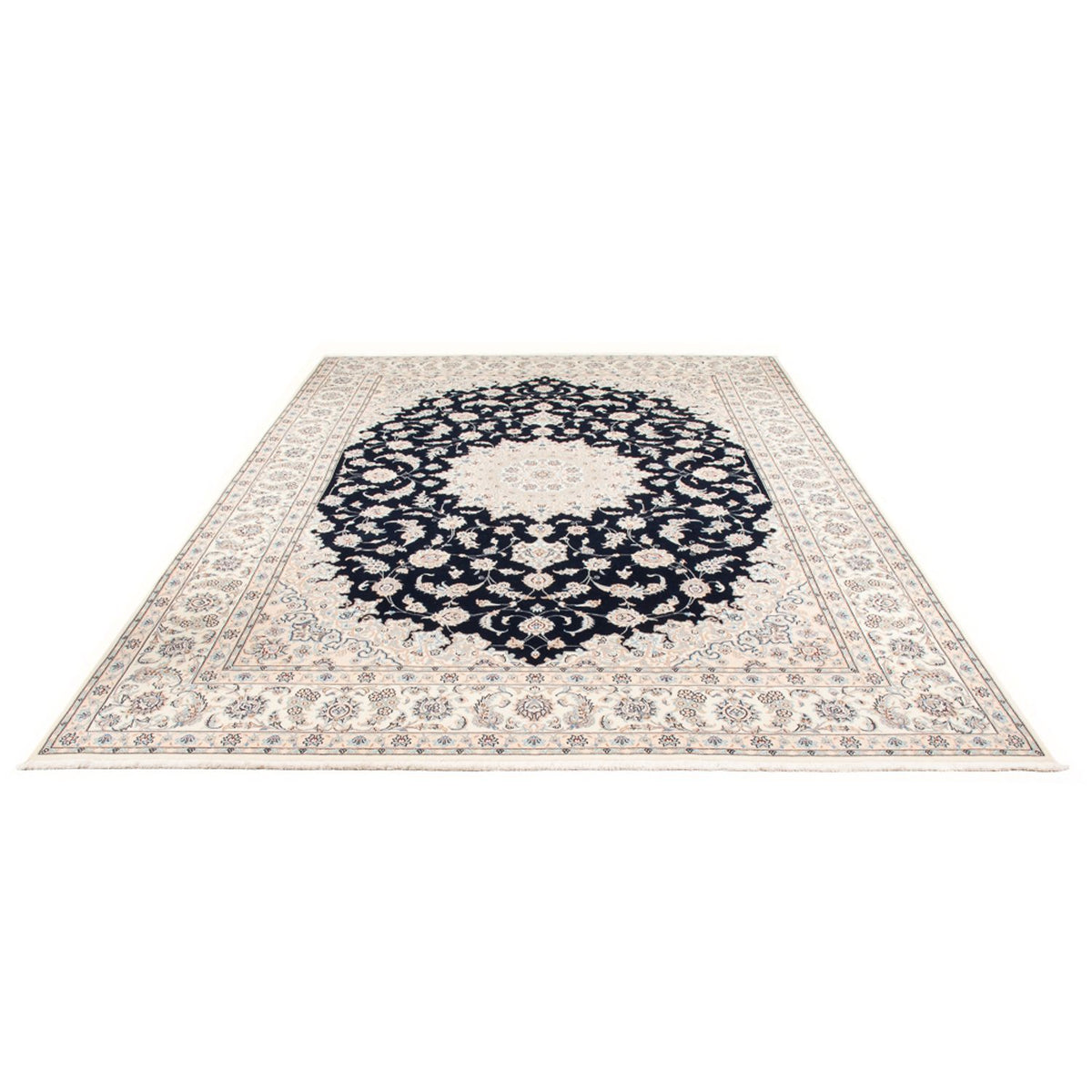 Tapis persan - Nain - Premium - 347 x 247 cm - bleu foncé
