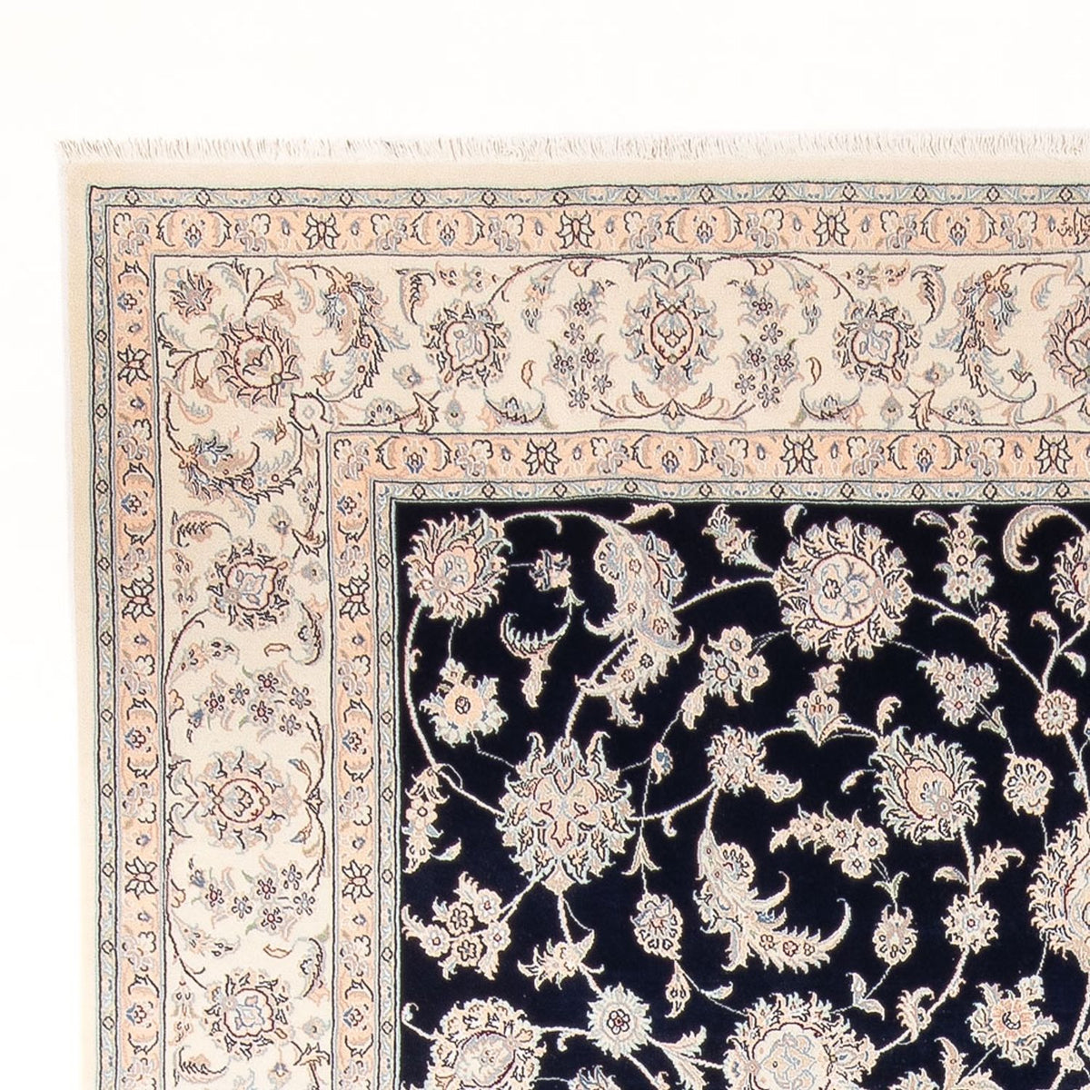 Tapis persan - Nain - Premium - 342 x 248 cm - bleu foncé