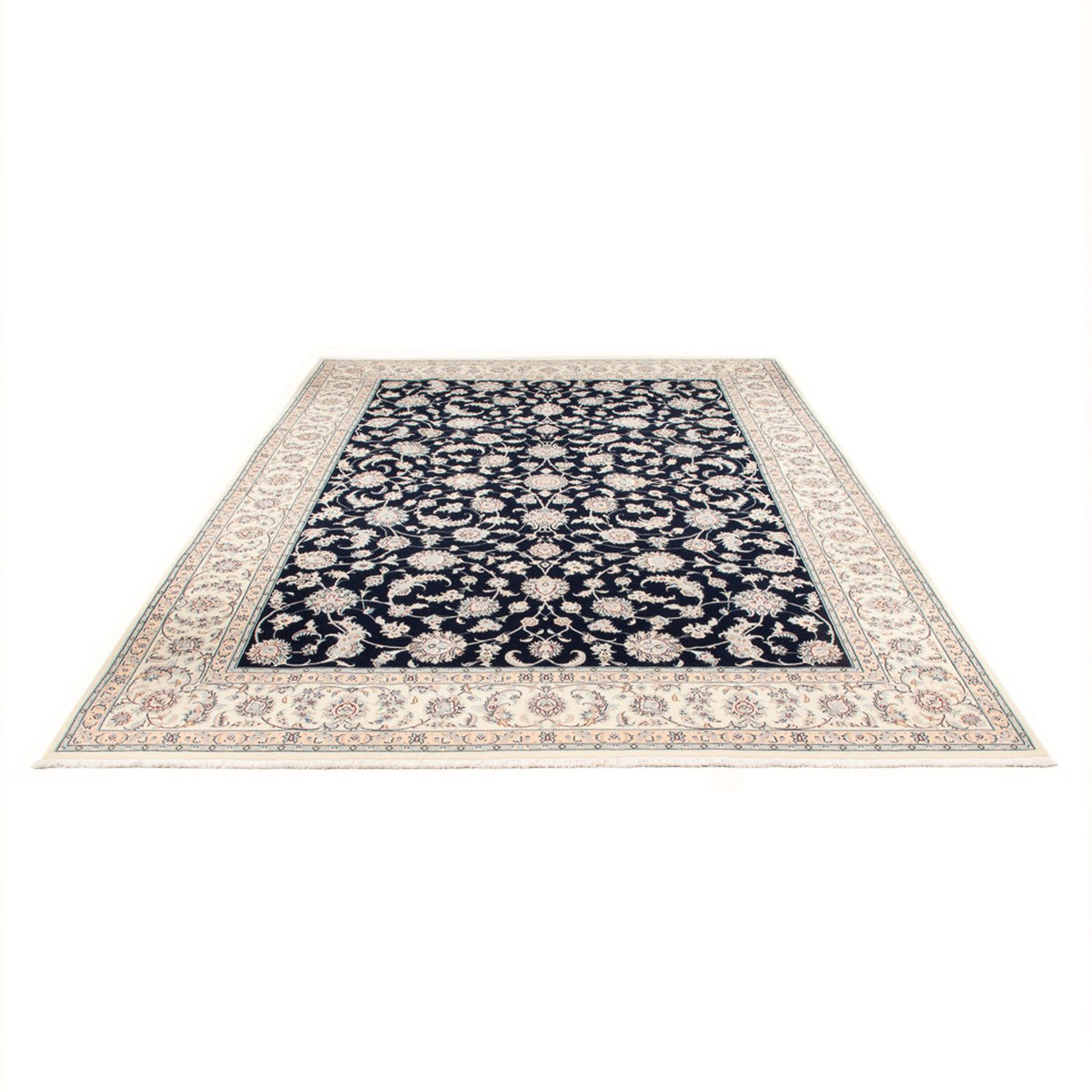 Tapis persan - Nain - Premium - 342 x 248 cm - bleu foncé