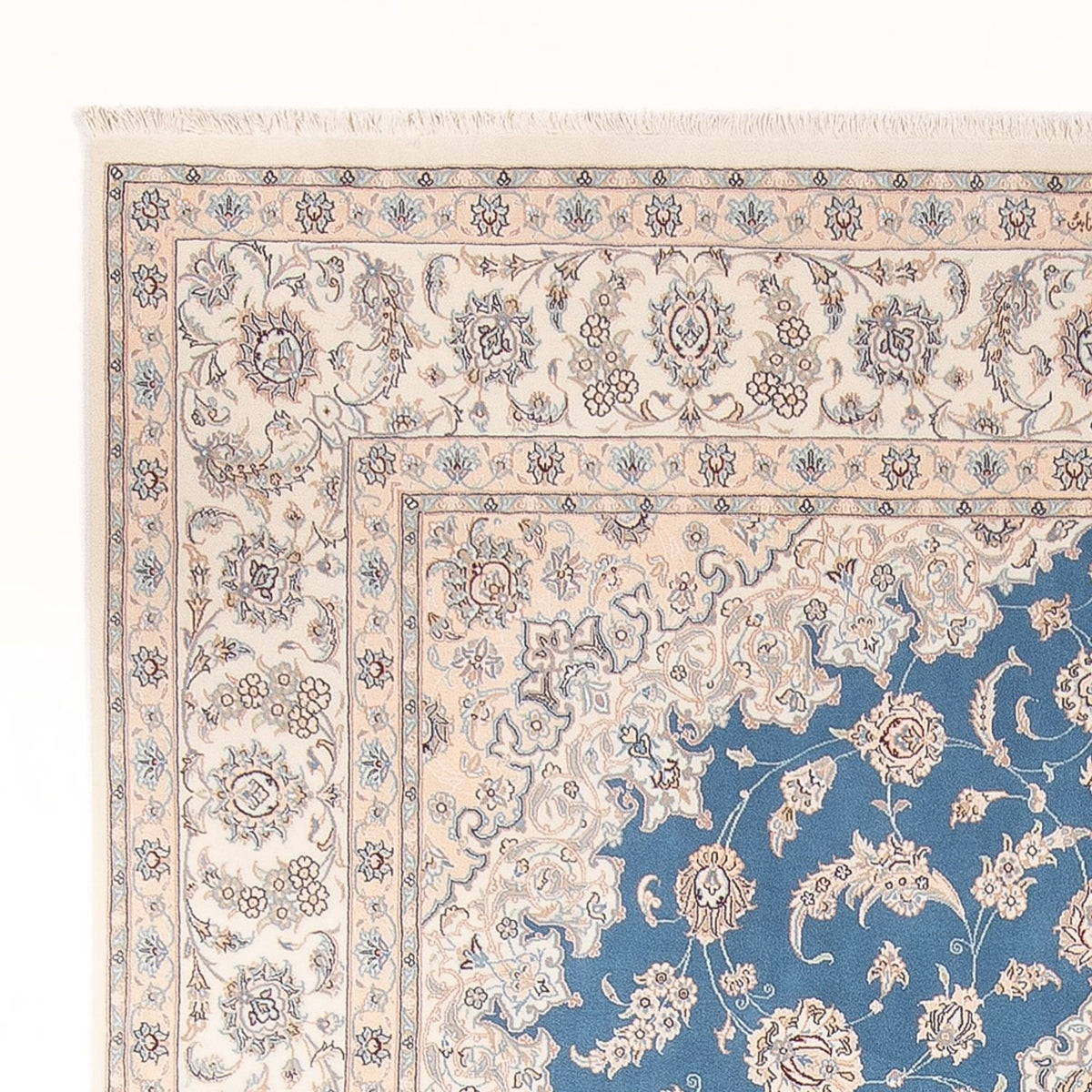 Tapis persan - Nain - Premium - 348 x 245 cm - bleu clair