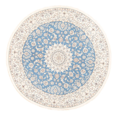 Tapis persan - Nain ronde  - 200 x 200 cm - bleu clair