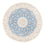 Tapis persan - Nain ronde  - 200 x 200 cm - bleu clair