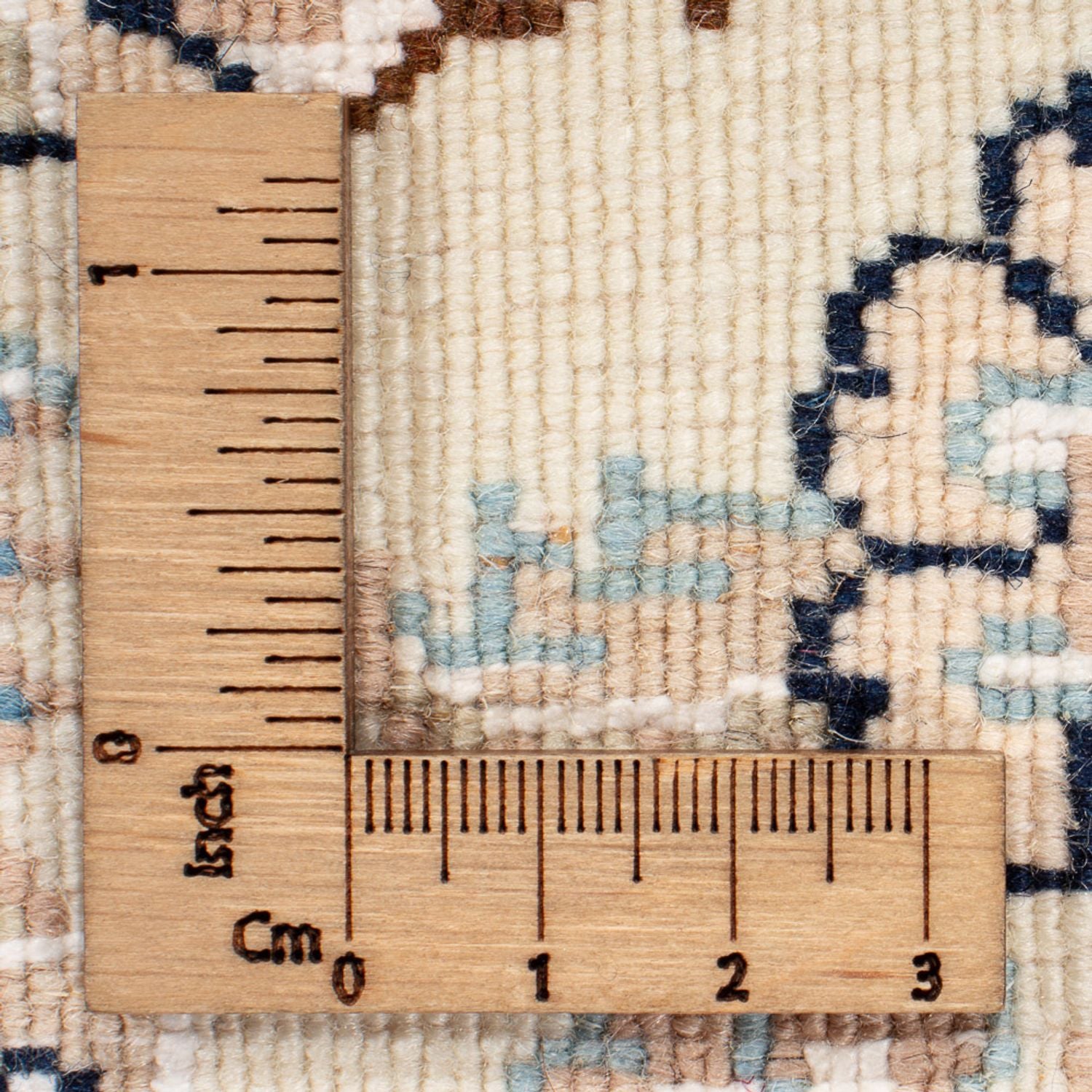 Tapis persan - Nain ronde  - 212 x 203 cm - bleu clair