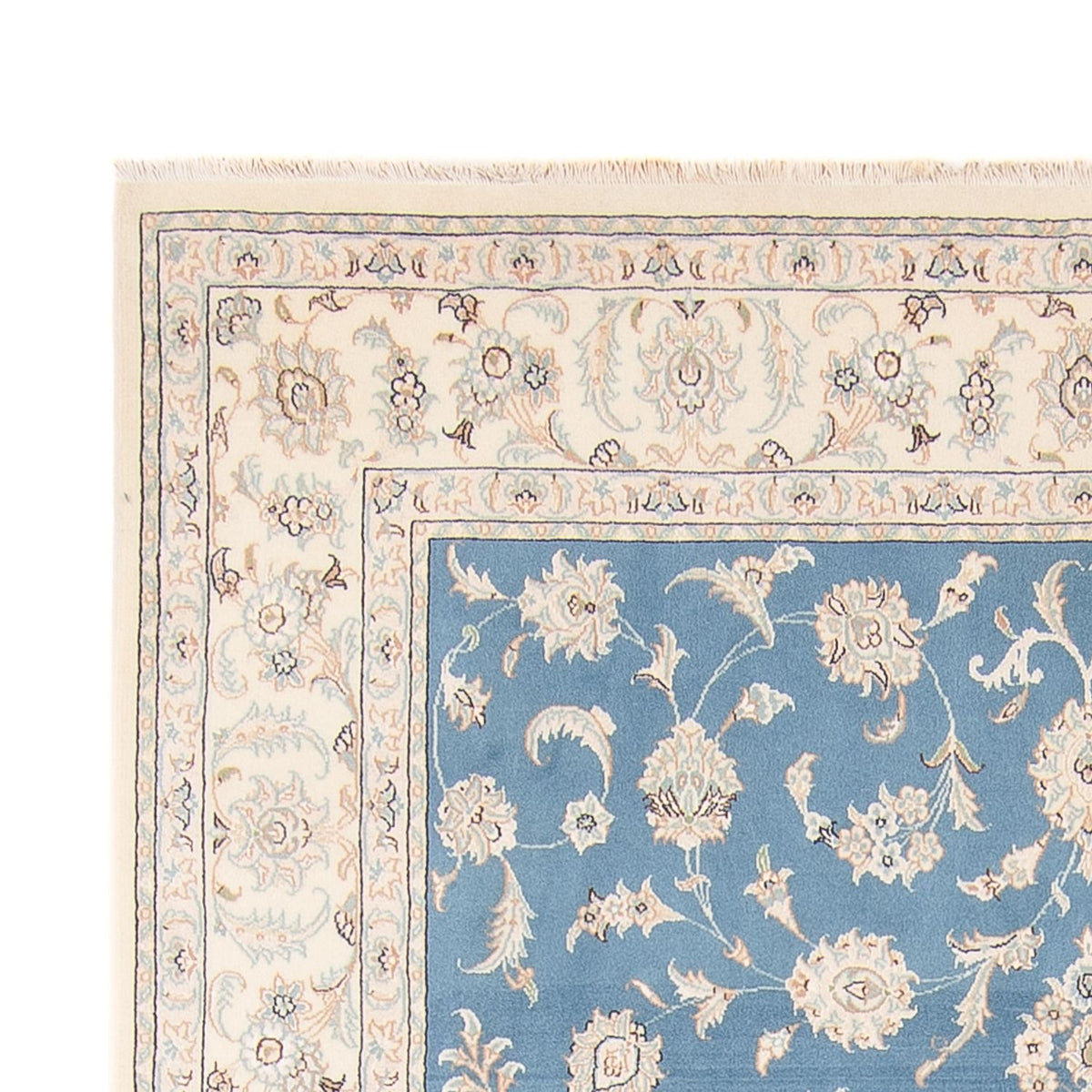 Tapis persan - Nain - 251 x 168 cm - bleu