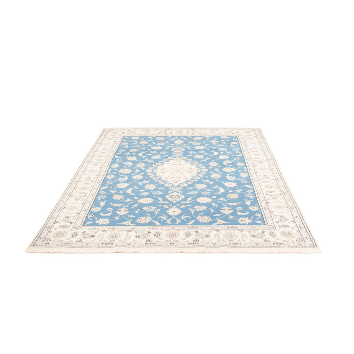 Tapis persan - Nain - 251 x 168 cm - bleu