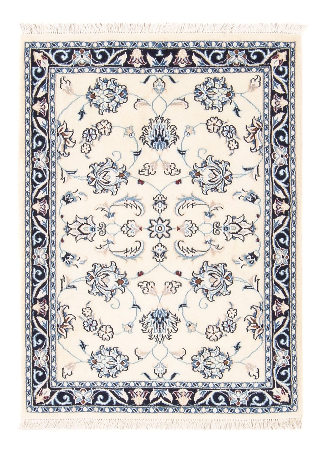Tapis persan - Nain - 85 x 60 cm - crème