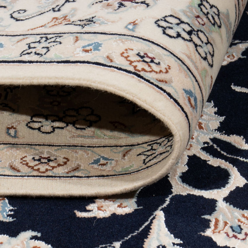 Tapis persan - Nain - 235 x 171 cm - bleu foncé