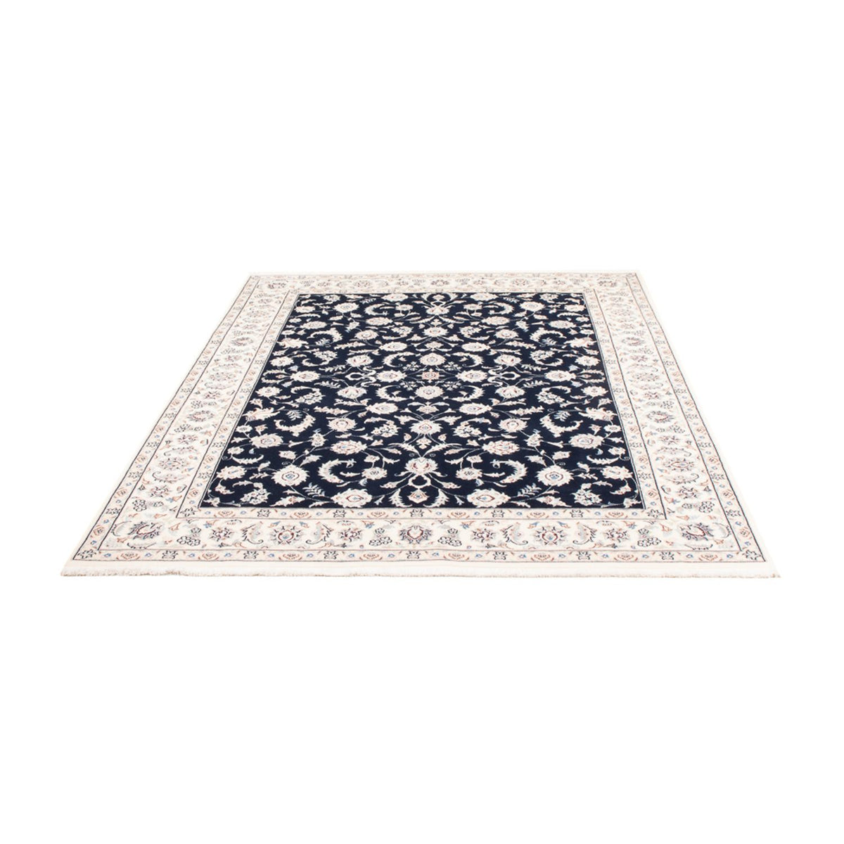 Tapis persan - Nain - 235 x 171 cm - bleu foncé
