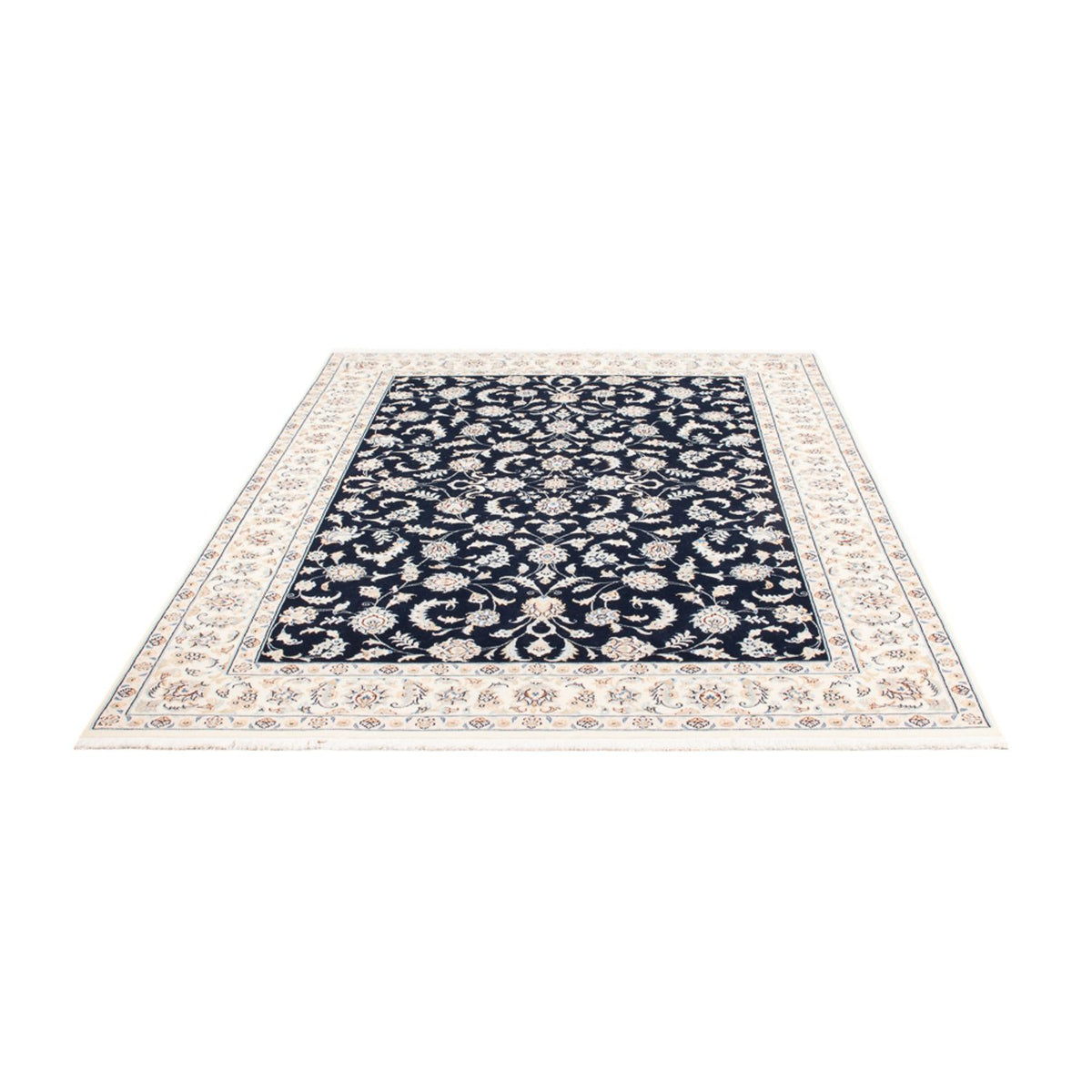 Tapis persan - Nain - 238 x 171 cm - bleu foncé