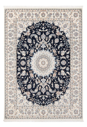 Tapis persan - Nain - Premium - 206 x 150 cm - bleu foncé