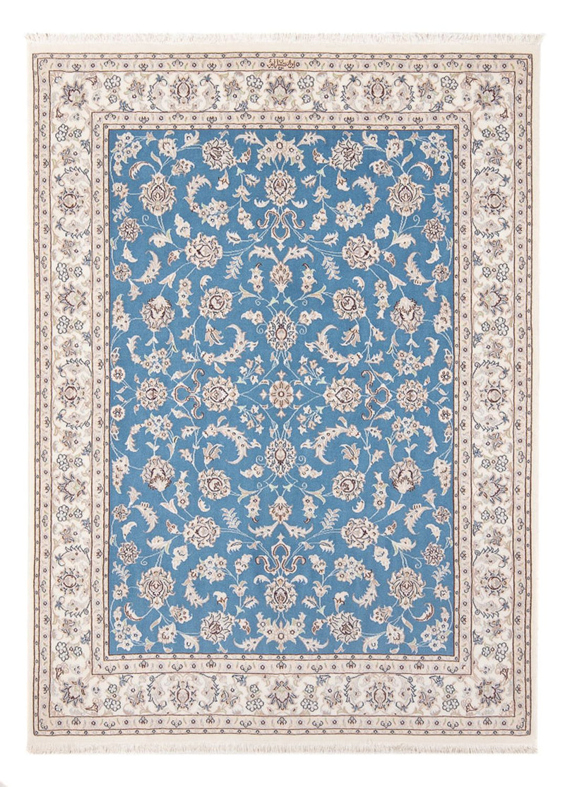 Tapis persan - Nain - Premium - 200 x 146 cm - bleu