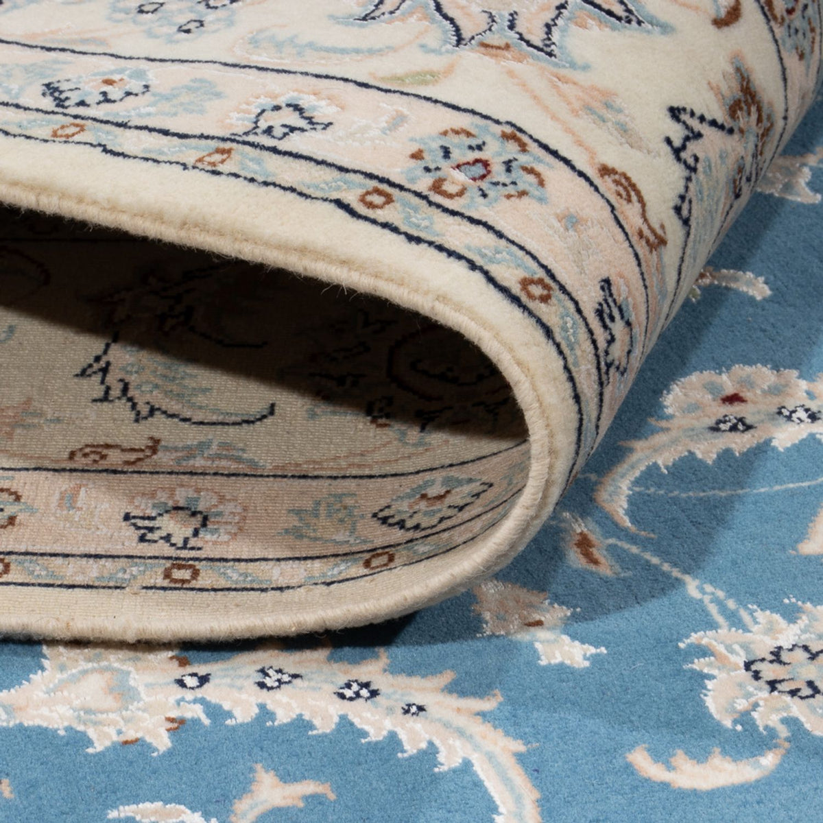 Tapis persan - Nain - 240 x 170 cm - bleu