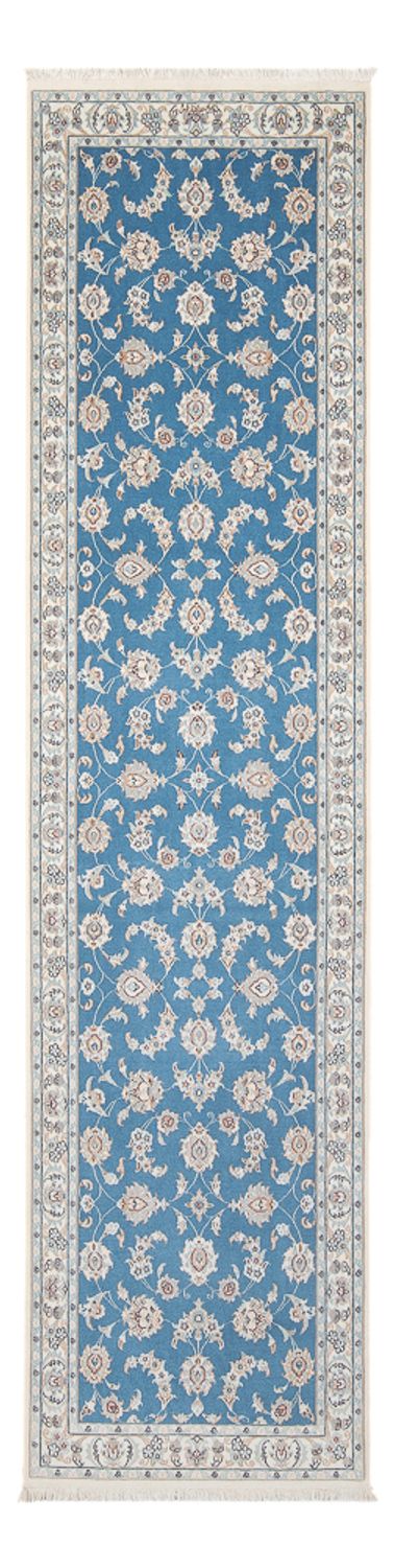 Tapis de couloir Tapis persan - Nain - Premium - 300 x 84 cm - bleu
