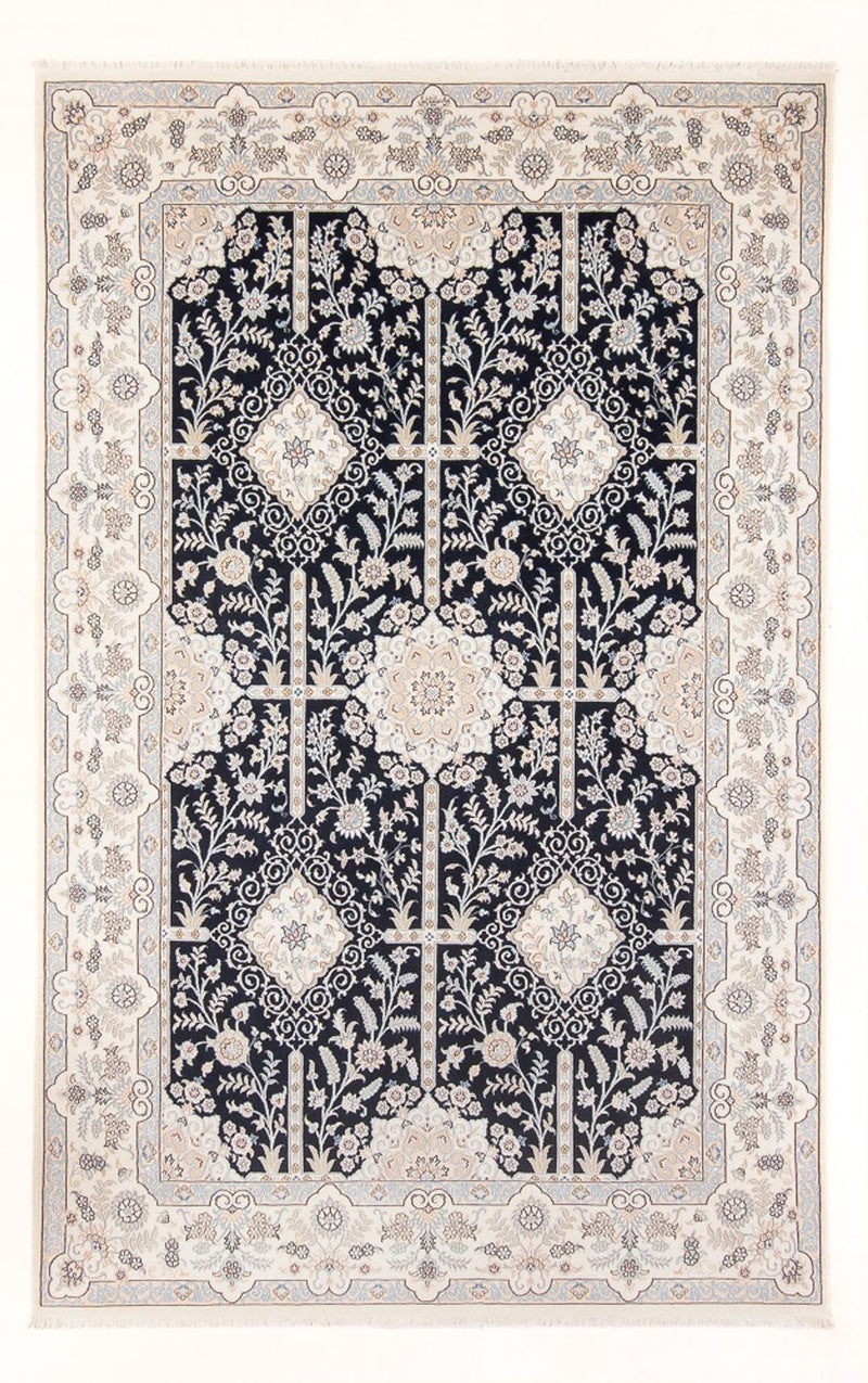 Tapis persan - Nain - Premium - 297 x 200 cm - bleu foncé