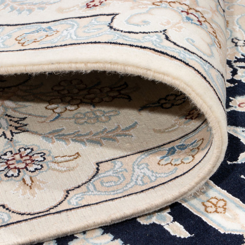 Tapis persan - Nain - Premium - 297 x 200 cm - bleu foncé