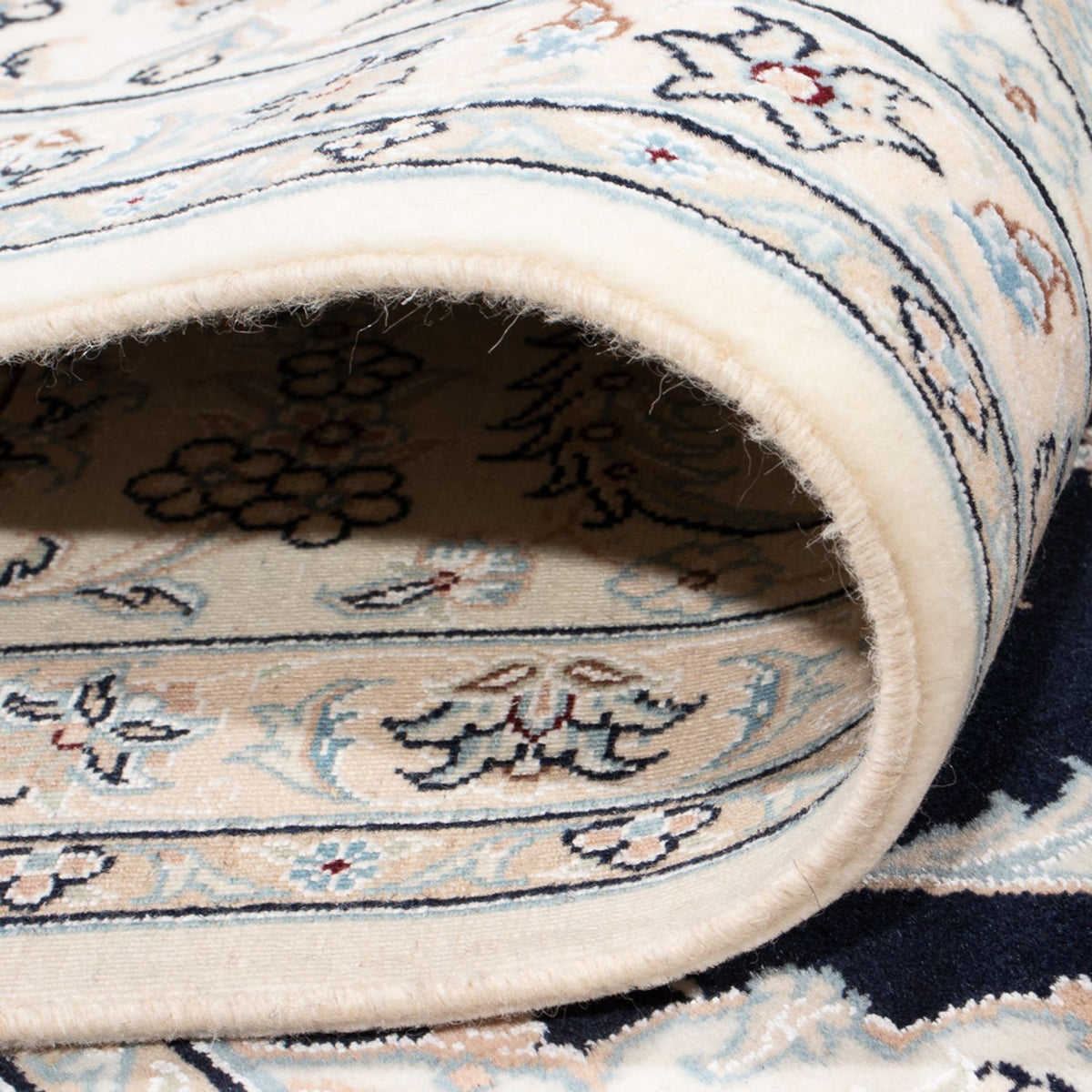 Tapis persan - Nain - Premium - 296 x 247 cm - bleu foncé