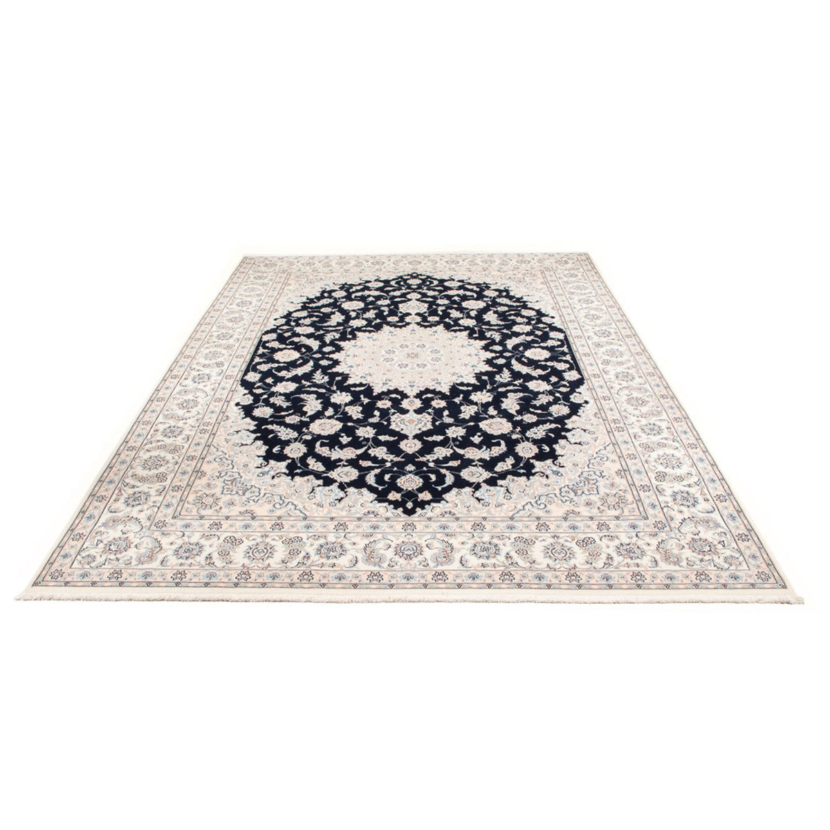 Tapis persan - Nain - Premium - 340 x 246 cm - bleu foncé