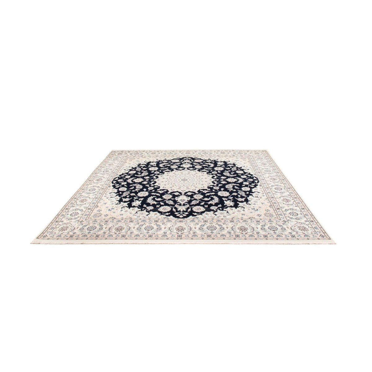 Tapis persan - Nain - 264 x 246 cm - bleu foncé