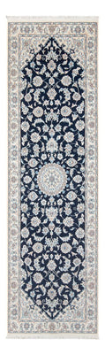 Tapis de couloir Tapis persan - Nain - Premium - 246 x 80 cm - bleu foncé