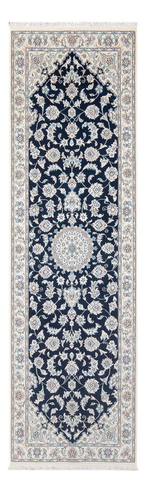 Tapis de couloir Tapis persan - Nain - Premium - 246 x 80 cm - bleu foncé
