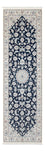 Tapis de couloir Tapis persan - Nain - Premium - 246 x 80 cm - bleu foncé