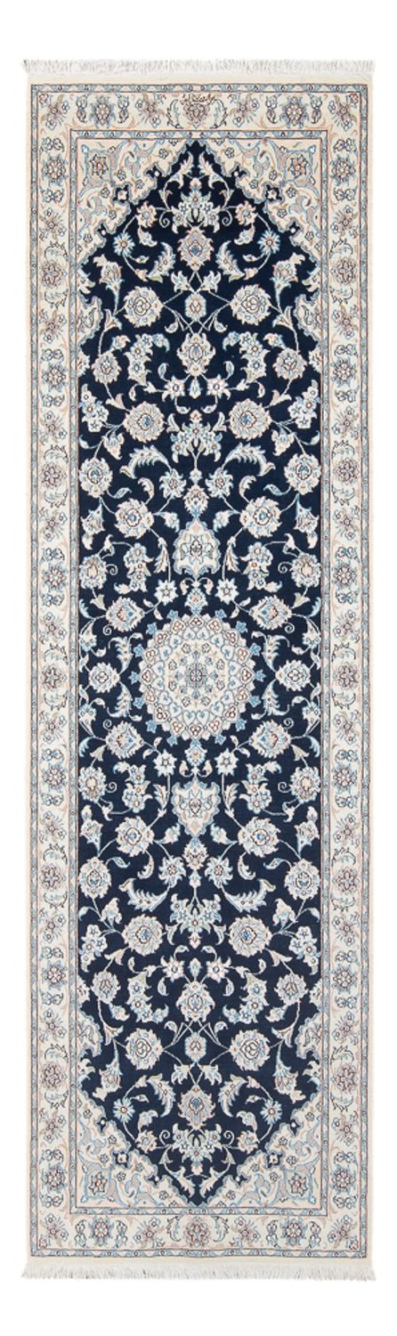 Tapis de couloir Tapis persan - Nain - Premium - 246 x 80 cm - bleu foncé