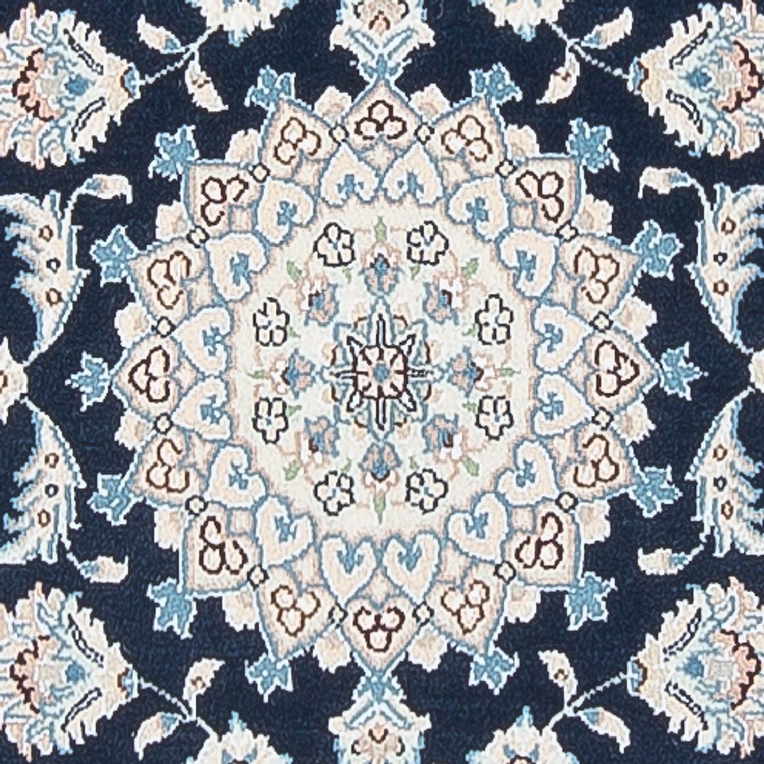 Tapis de couloir Tapis persan - Nain - Premium - 246 x 80 cm - bleu foncé
