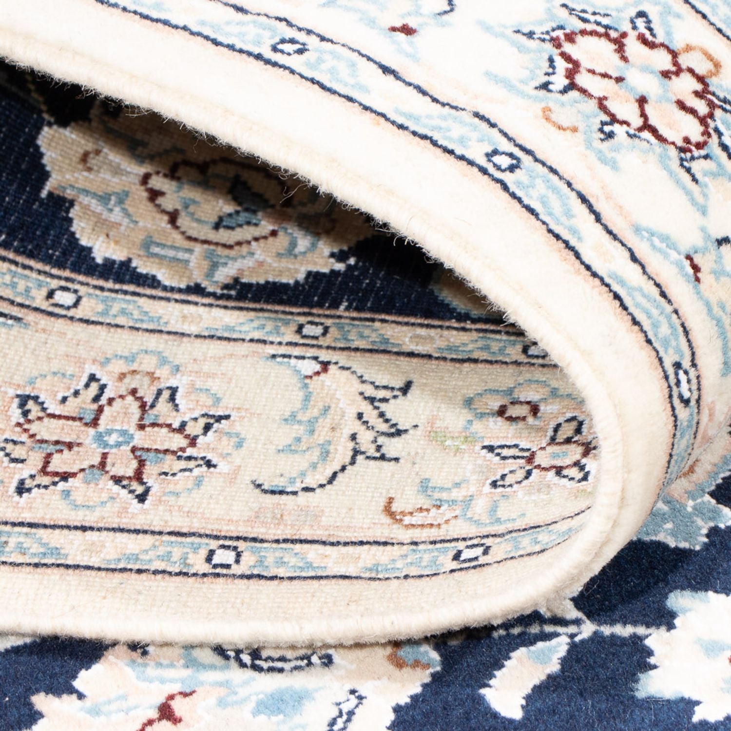 Tapis de couloir Tapis persan - Nain - Premium - 246 x 80 cm - bleu foncé