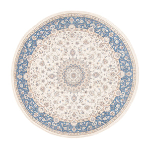 Tapis persan - Nain ronde  - 200 x 200 cm - crème