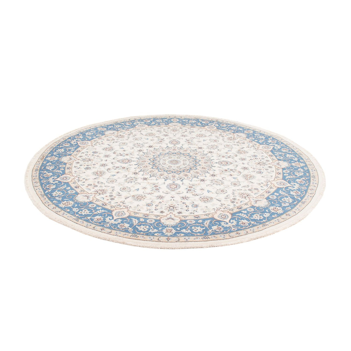 Tapis persan - Nain ronde  - 200 x 200 cm - crème