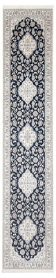 Tapis de couloir Tapis persan - Nain - Premium - 392 x 87 cm - bleu foncé