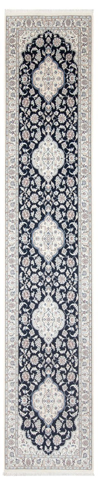 Tapis de couloir Tapis persan - Nain - Premium - 392 x 87 cm - bleu foncé