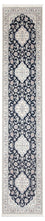 Tapis de couloir Tapis persan - Nain - Premium - 392 x 87 cm - bleu foncé
