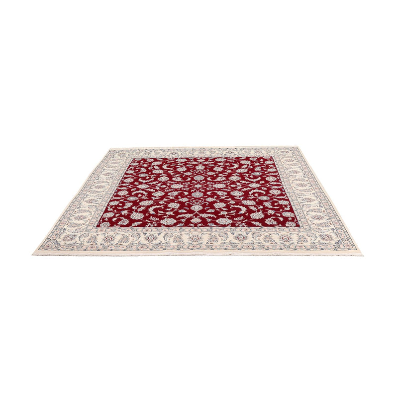 Tapis persan - Nain carré  - 215 x 195 cm - rouge