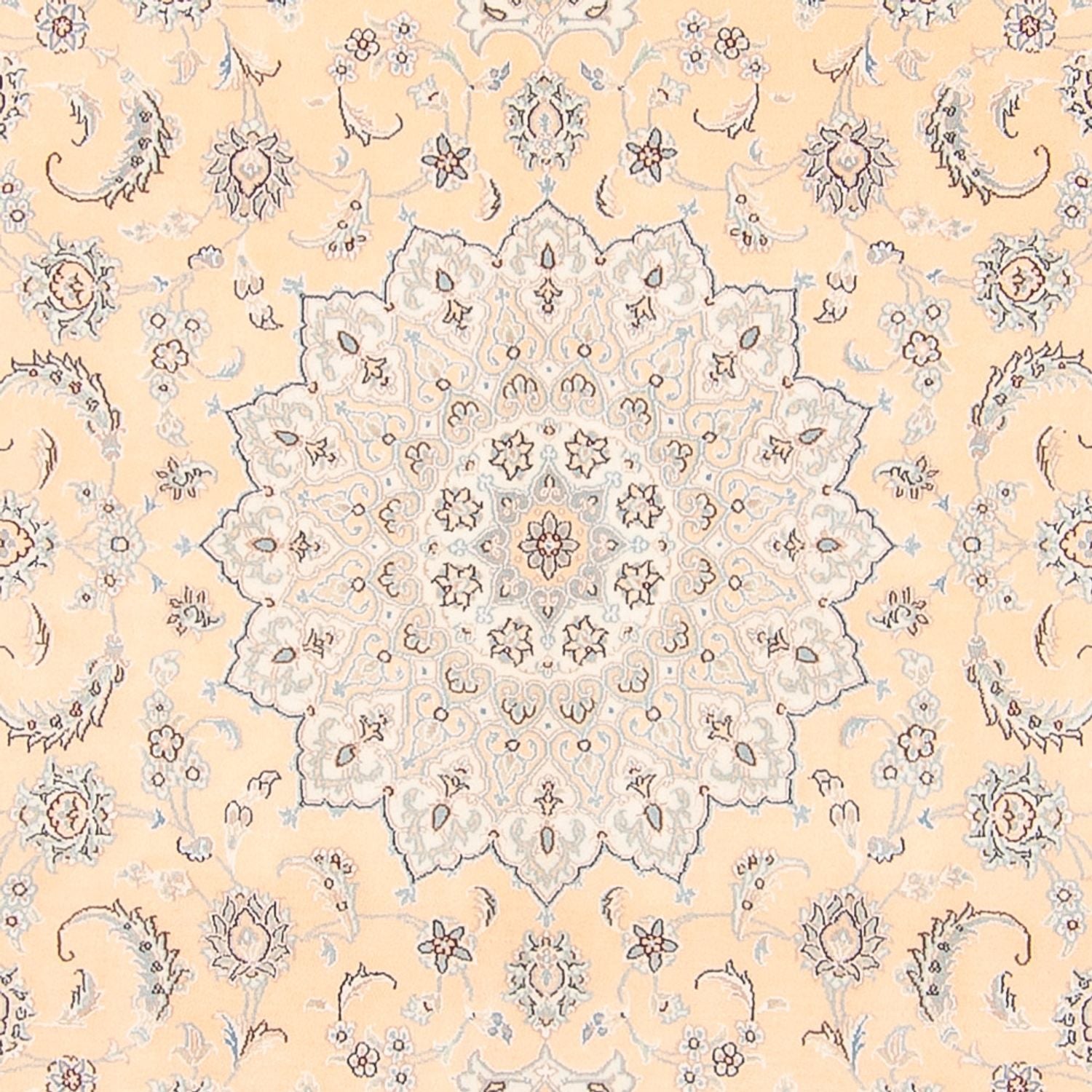 Tapis persan - Nain - 250 x 208 cm - saumon
