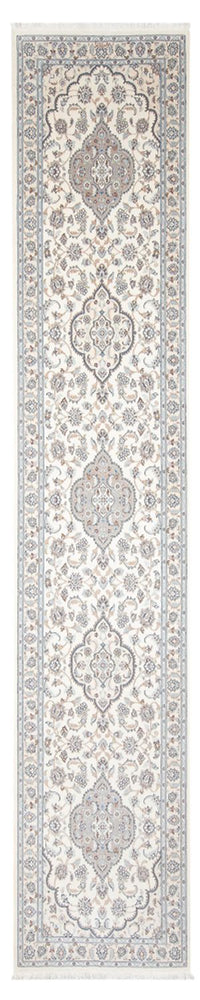 Tapis de couloir Tapis persan - Nain - Premium - 398 x 88 cm - crème