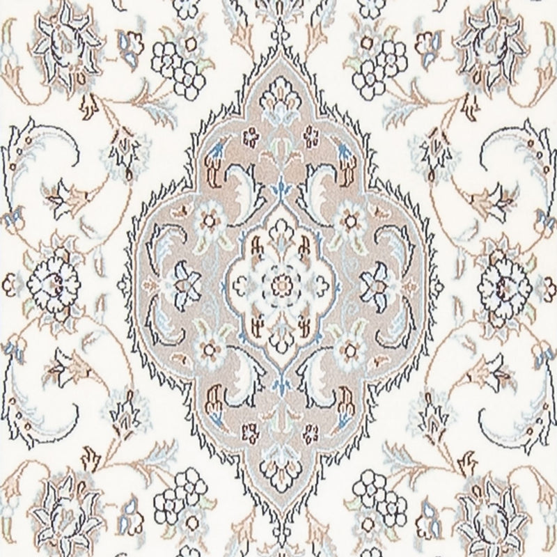 Tapis de couloir Tapis persan - Nain - Premium - 398 x 88 cm - crème